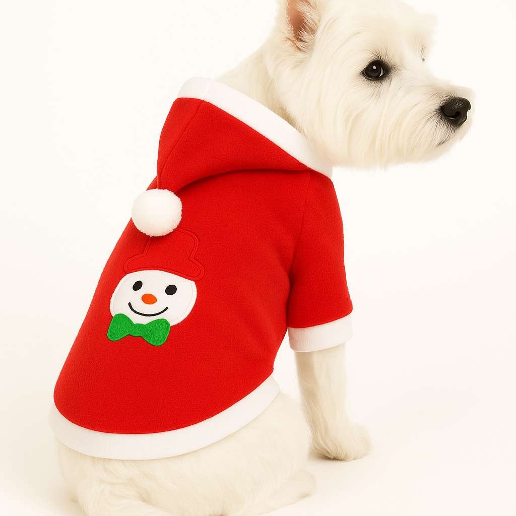 Odijelo za pse Paws & Whiskers Redsnowmansweat, crveno