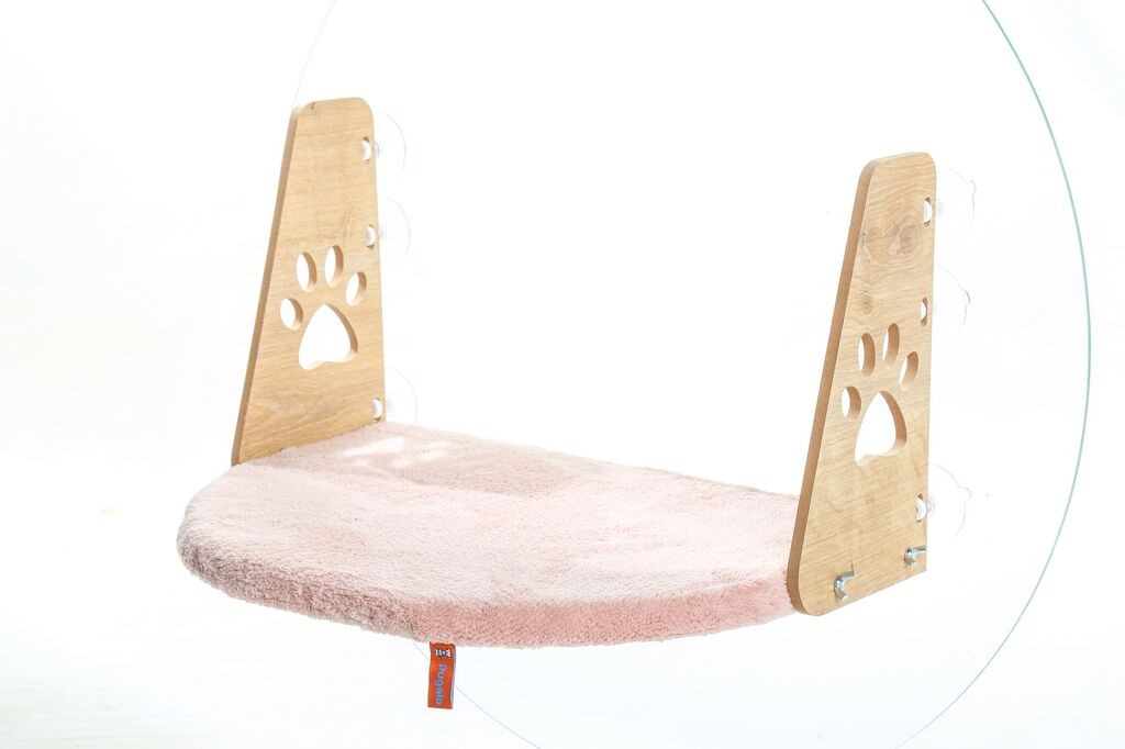 Mačji krevet Paws & Whiskers za prozor, 28 × 47 cm, roze