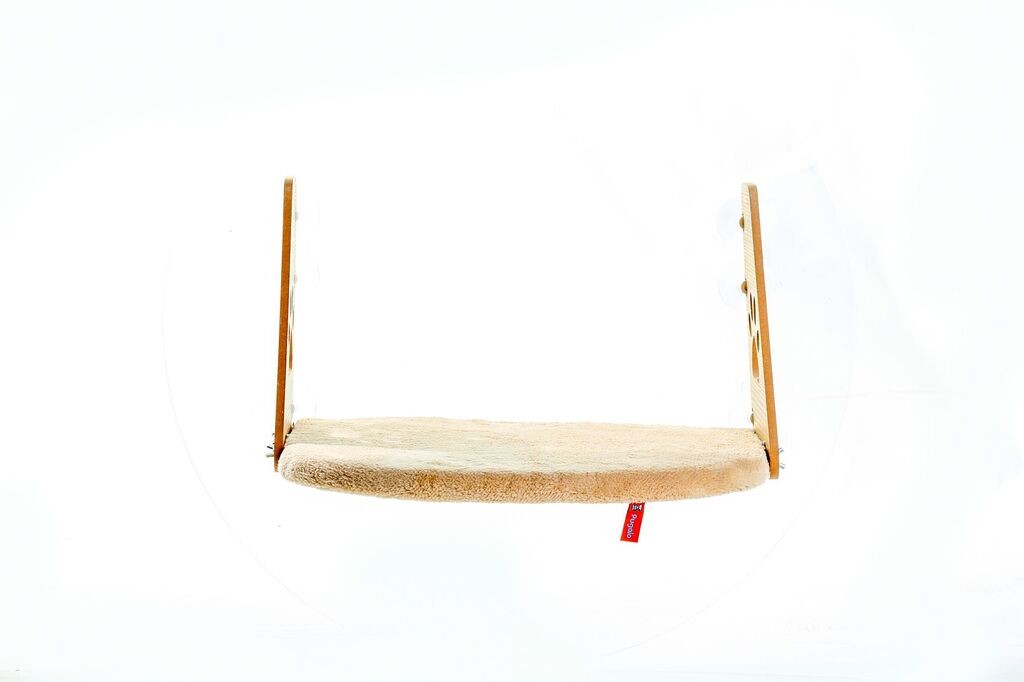 Mačji krevet Paws & Whiskers za prozor, 28 × 47 cm, krem