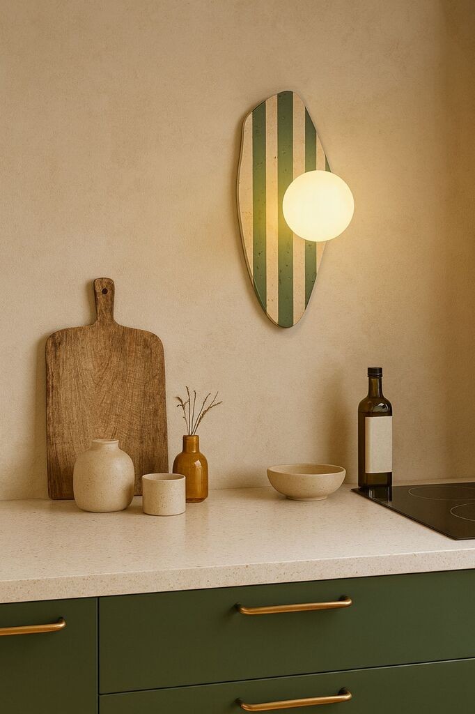 Opviq Zidna lampa Traver, bež-zelena