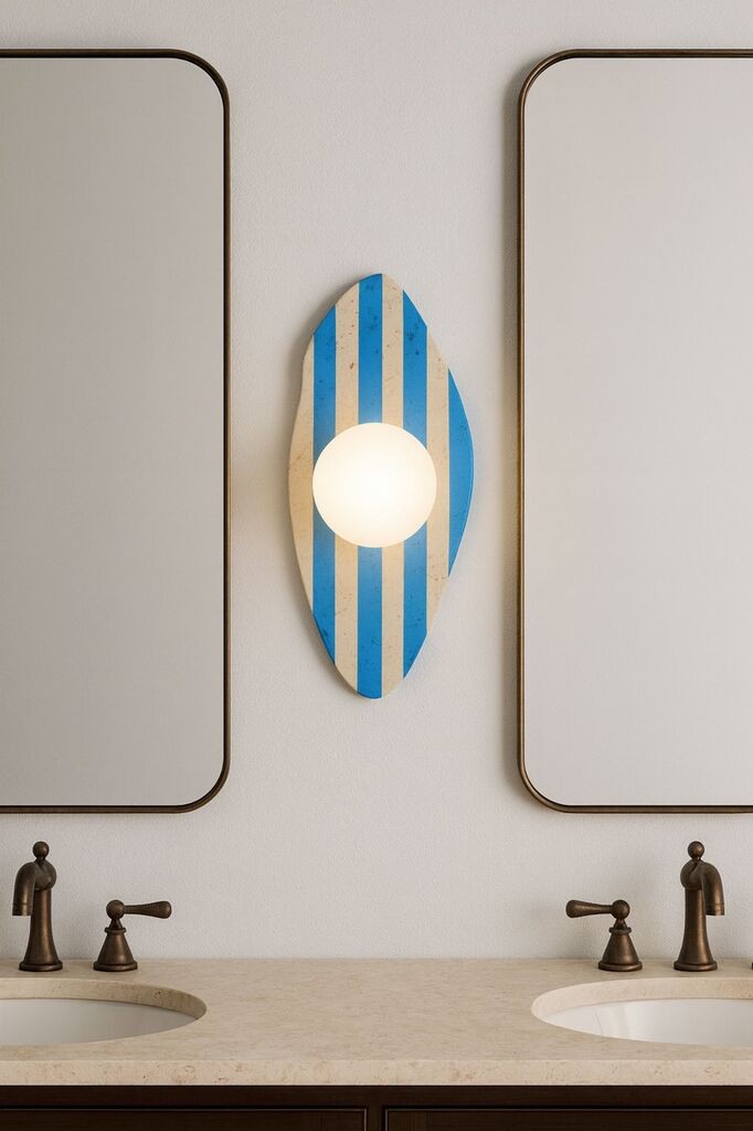 Opviq Zidna lampa Simple, bež-plava