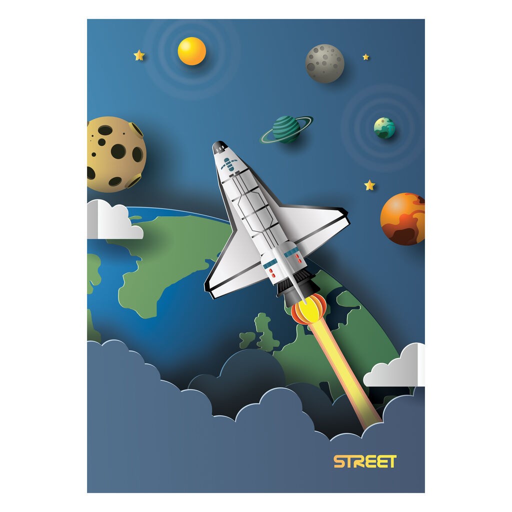 Standard Papir Sveska meka Stars Street, A5, 54 Listova