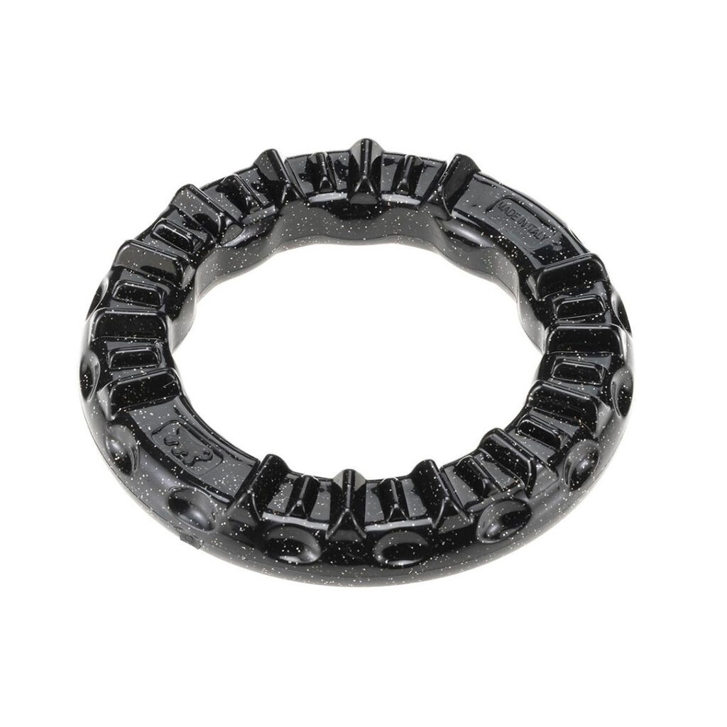 Ferplast Dental igračka za pse, prsten može se puniti poslasticama Smile, 8.5x1.7 cm, Crna