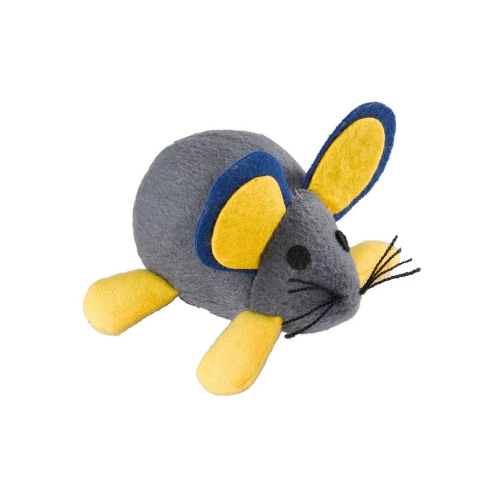 Ferplast Igračka miš od tkanine sa efektom vibracije za mačke PA 5007, 10x5.5 cm, Q11 cm, Sivi