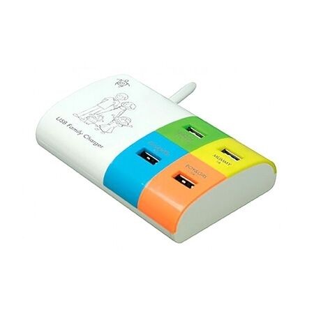 Mediacom Punjač M-USBPS4F, 4 porta, USB, Bijeli