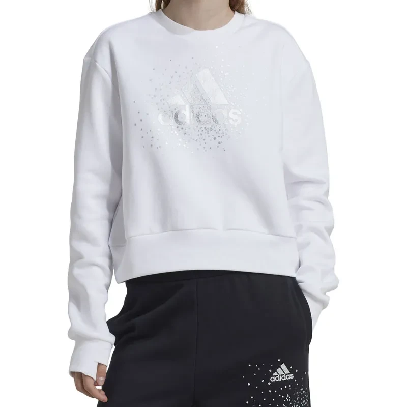 Adidas Duks za djevojčice JG GLM Crew, Bijeli