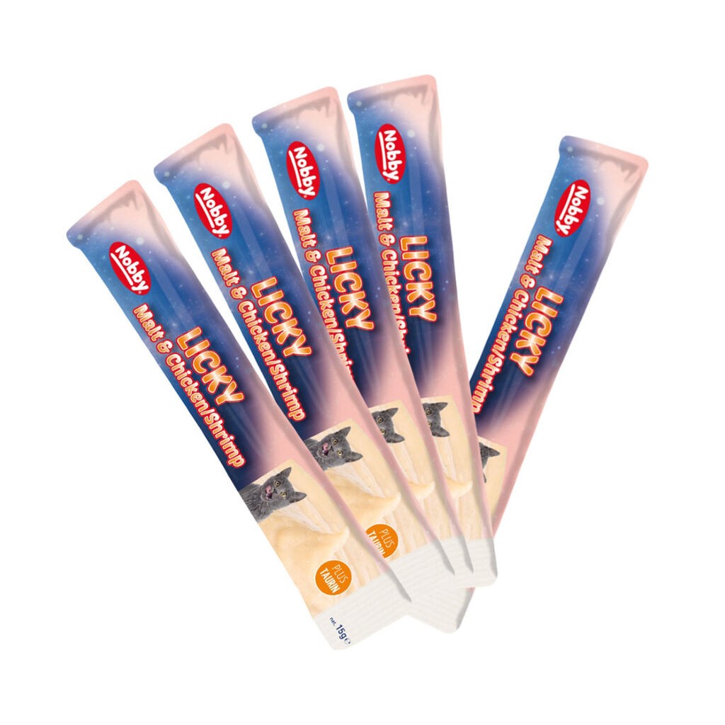 Nobby Poslastica za mačke Starsnack Licky Malt&Piletina/Račići, 5 komada, 15 gr