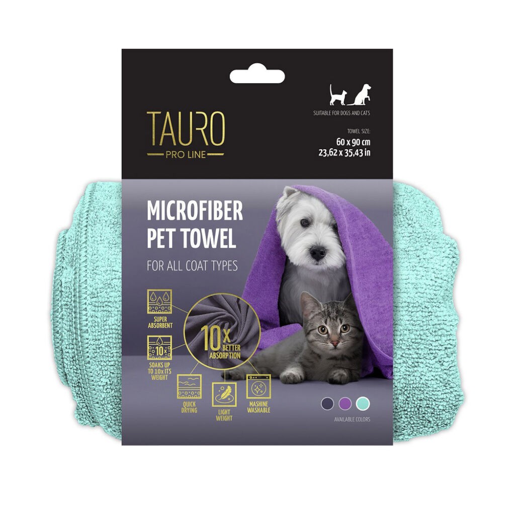 tauro Pro Line Mikrofiber peškir za kućne ljubimce, 60x90 cm, Menta