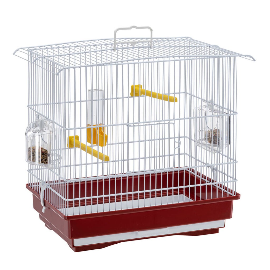Ferplast Kavez za ptice Giusy, 39x26x37 cm, Bijelo-crveni