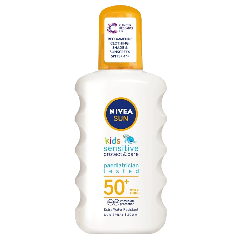 Nivea Dječiji sprej za zaštitu od sunca Sensitive, SPF50, 200 ml