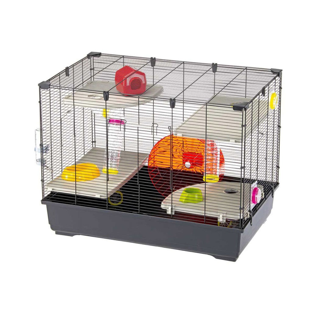 Ferplast Kavez za glodare sa opremom Village 80, 82x51x62 cm, Crni