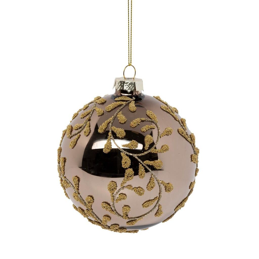 Atmosphera Ukras za jelku, Kugla 100 mm, zlatno-smeđe boje