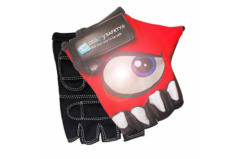 Crazy Safety Biciklističke rukavice Reflective eyes, Crvene