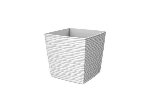 Saksija Finesa kvadrat, 25x25x23, Bijela