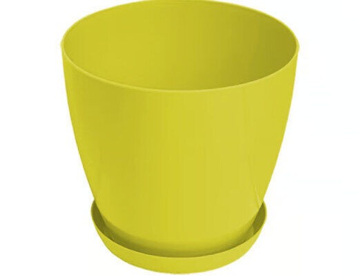 Saksija LUX, 14cm, Sa podmetačem, Zelena