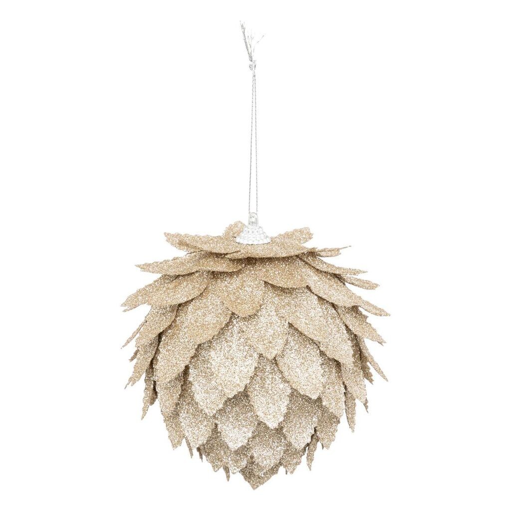 Atmosphera Ukras za jelku, Kugla 10 cm, sa listićima zlatne boje