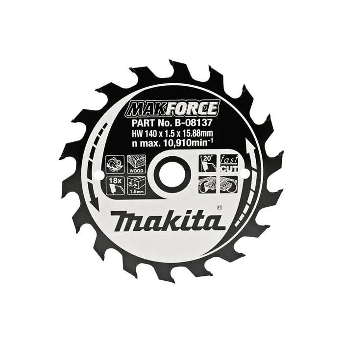 Makita Kružne pile za drvo 140 x 15.88 mm 18 Z MAKForce B-08137
