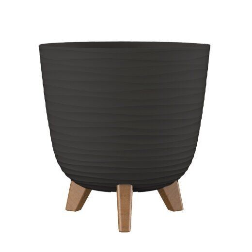 Saksija Finesa sa nogarama, 25 cm, Antracit