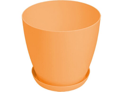 Saksija Lux, 28cm, Sa podmetačem, Narandžasta
