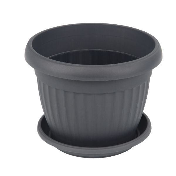 Fora Saksija sa podmetačem Mediteran, Fi45, sive boje