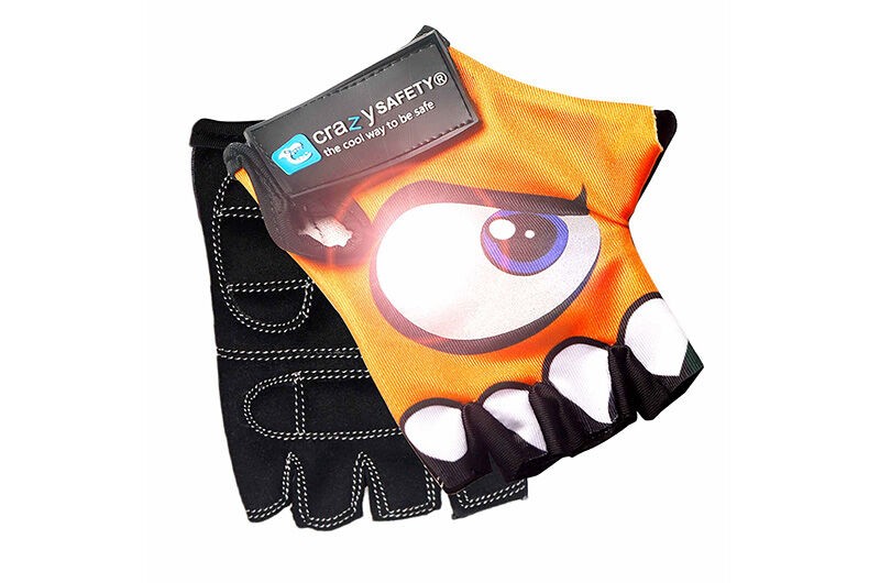 Crazy Safety Biciklističke rukavice Reflective eyes, Narandžaste