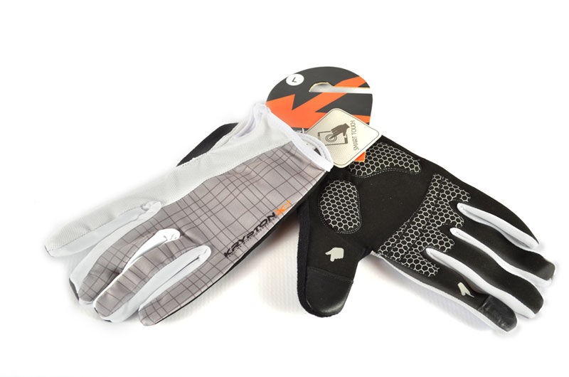 Krypton Biciklističke rukavice Gripper-Smart Touch, Sivo-bijele