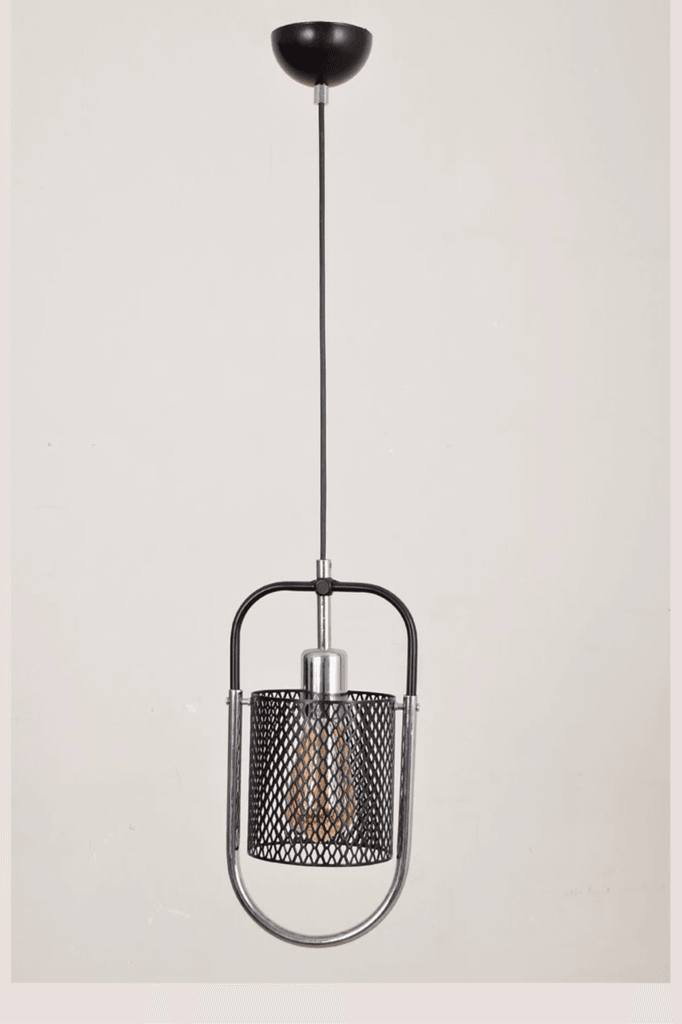 Milleryt Metalni luster kombinacija crne i srebrene boje