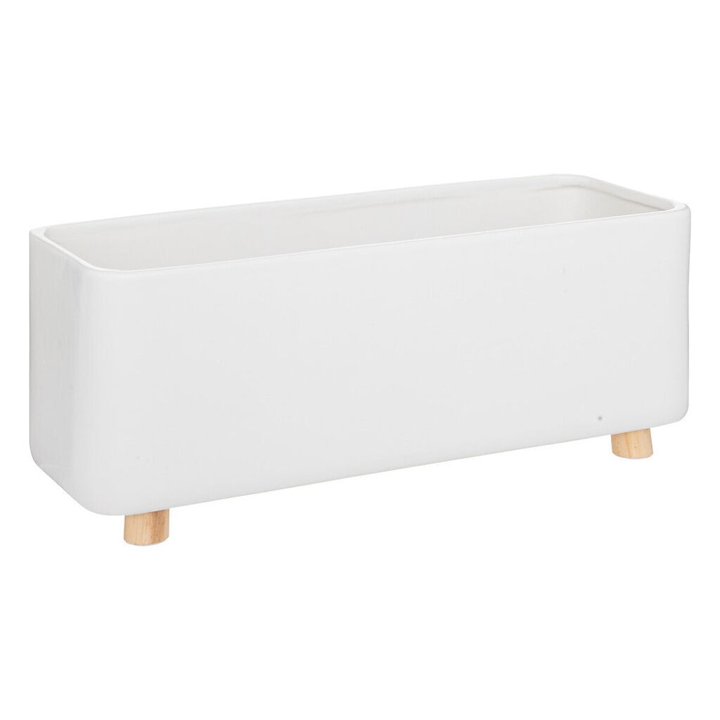 Atmosphera Keramička saksija sa drvenim nogicama