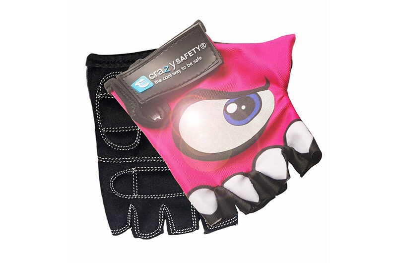 Crazy Safety Biciklističke rukavice Reflective eyes, Roze