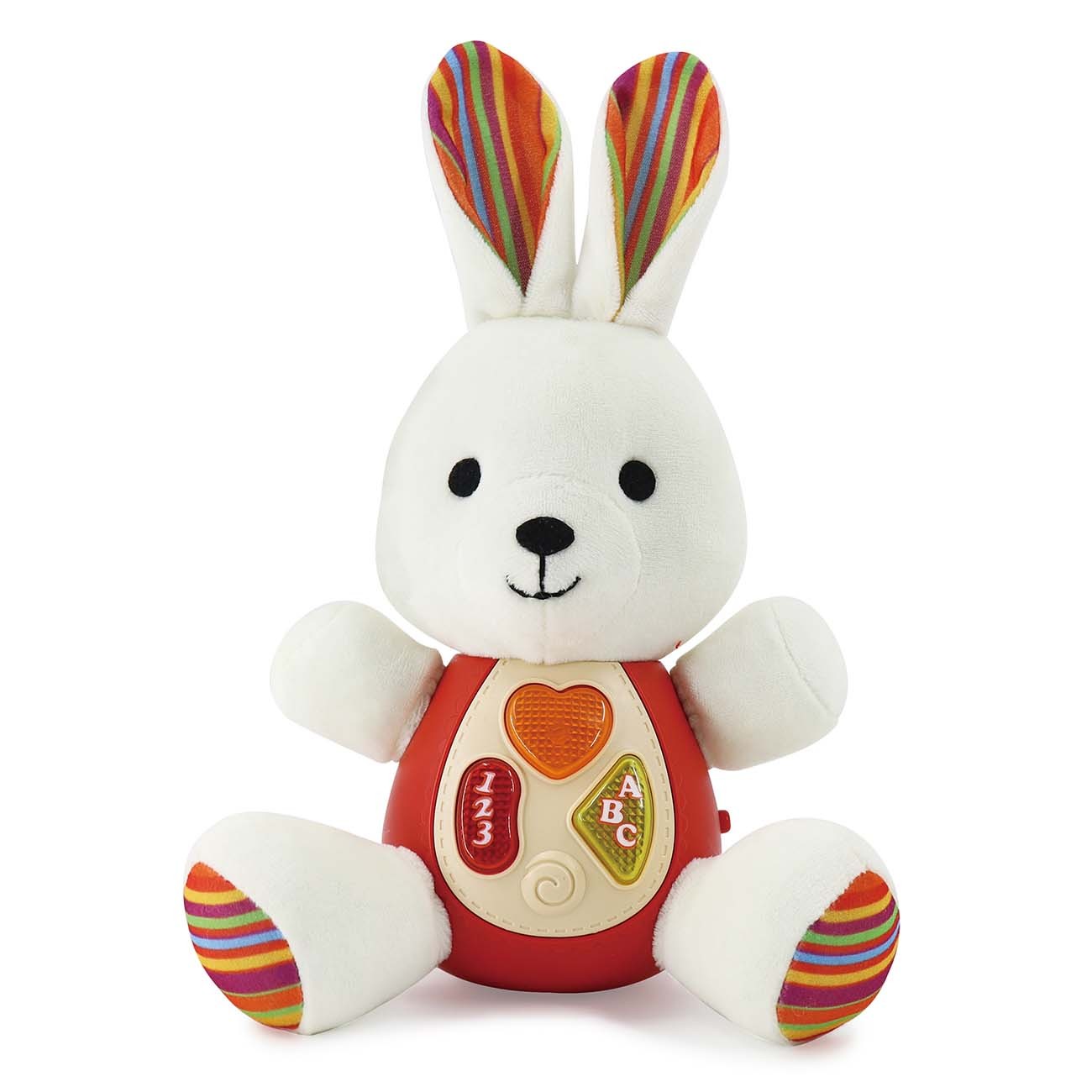 DENIS Muzička igračka za bebe Zec, bijelo-crvena