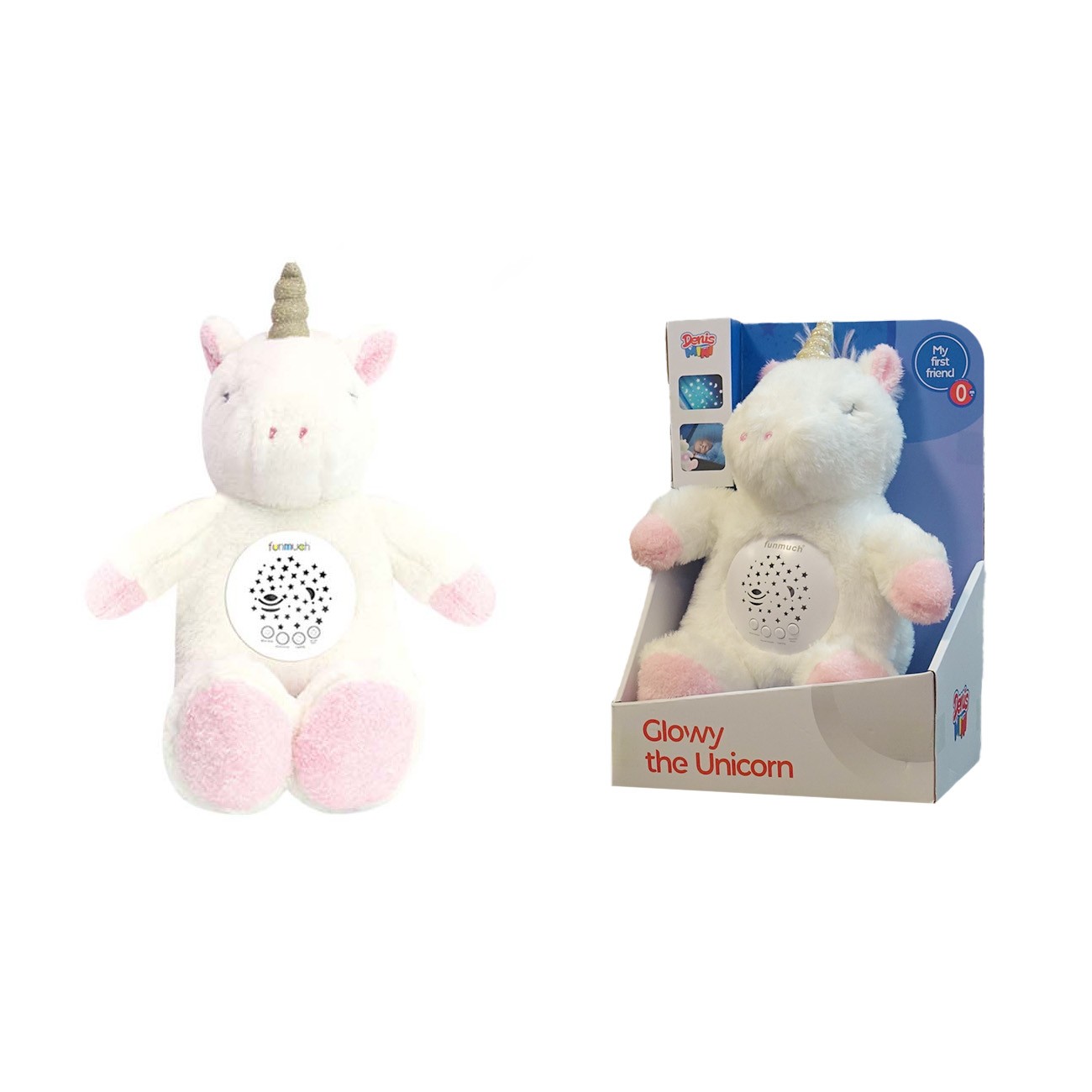 DENIS Star Pets Unicorn plišana igračka sa zvukom, bijela