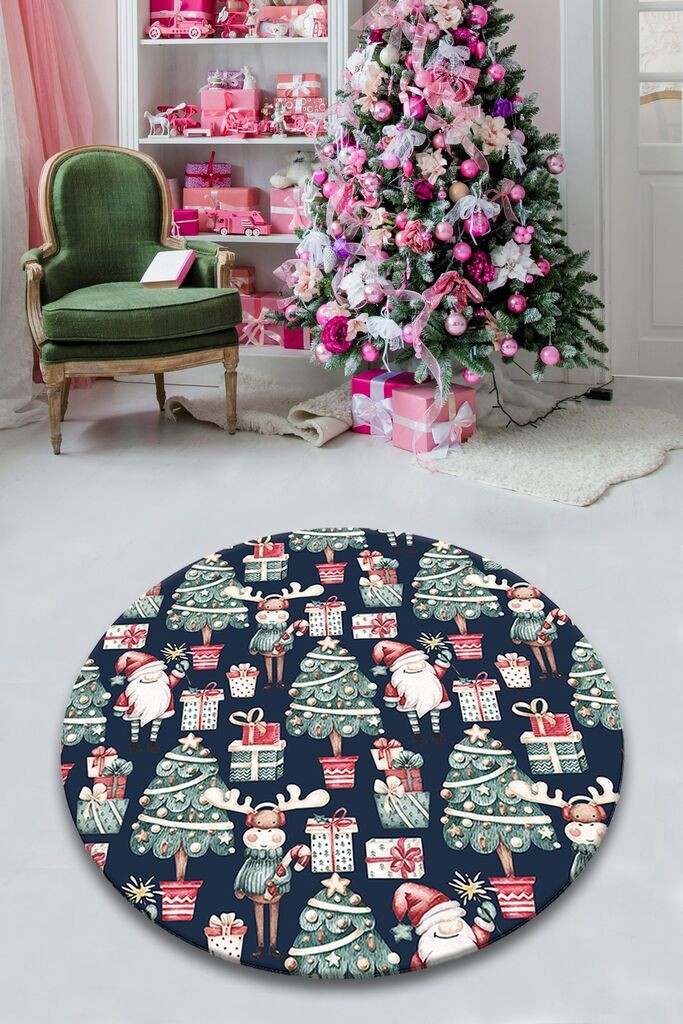 Conceptum Hypnose Tepih Cekove, 120 x 120 cm, Tamnoplava