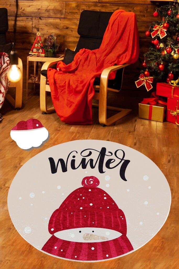Conceptum Hypnose tepih Winter Djt Cap 200, 200 cm, crvena