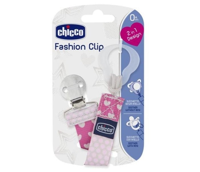 Chicco Fashion lančić za dudu, roze boje