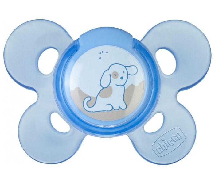 Chicco Varalica physio silikon 0-6m 1/1 0%BPA plava udobnost, plava