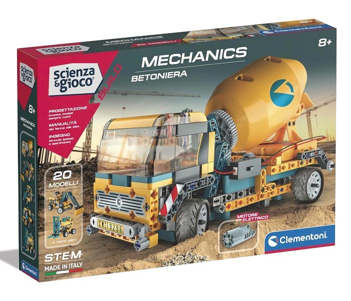Clementoni Naučna igračka Mehanička laboratorija Kamion za miješanje betona, šareni