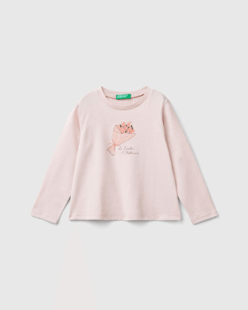 Benetton Majica dugi rukava  3V5 za djevojčice