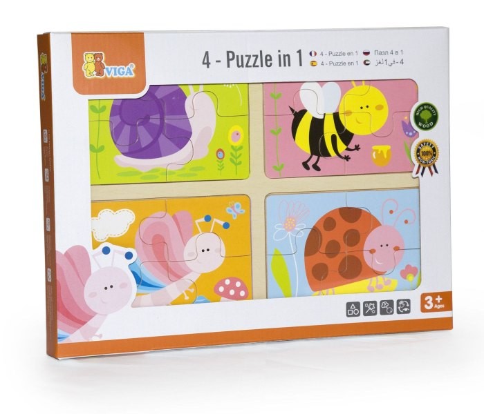 Viga drvoIgračka Master drvena puzle park 24kom.,Šarena