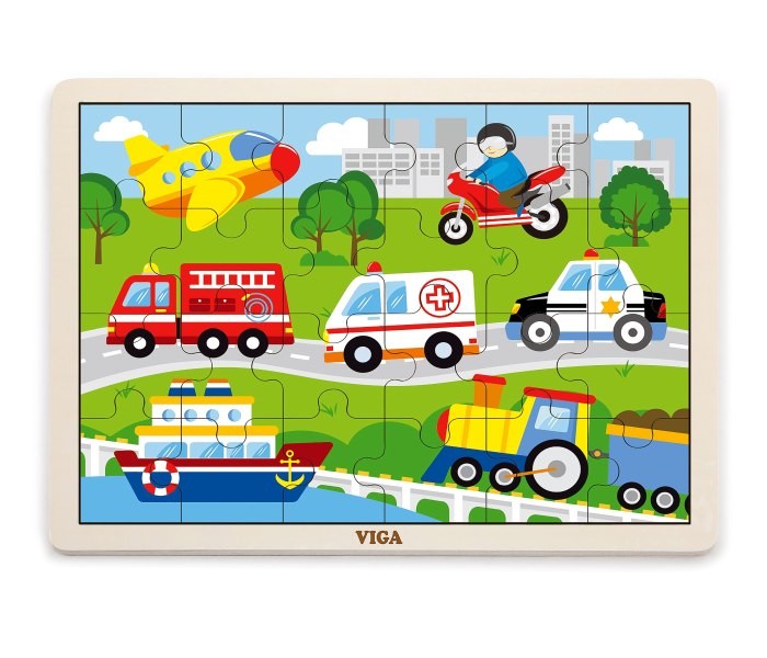 Viga drvoIgračka Master drvene puzle transportna sredstva,Šarena