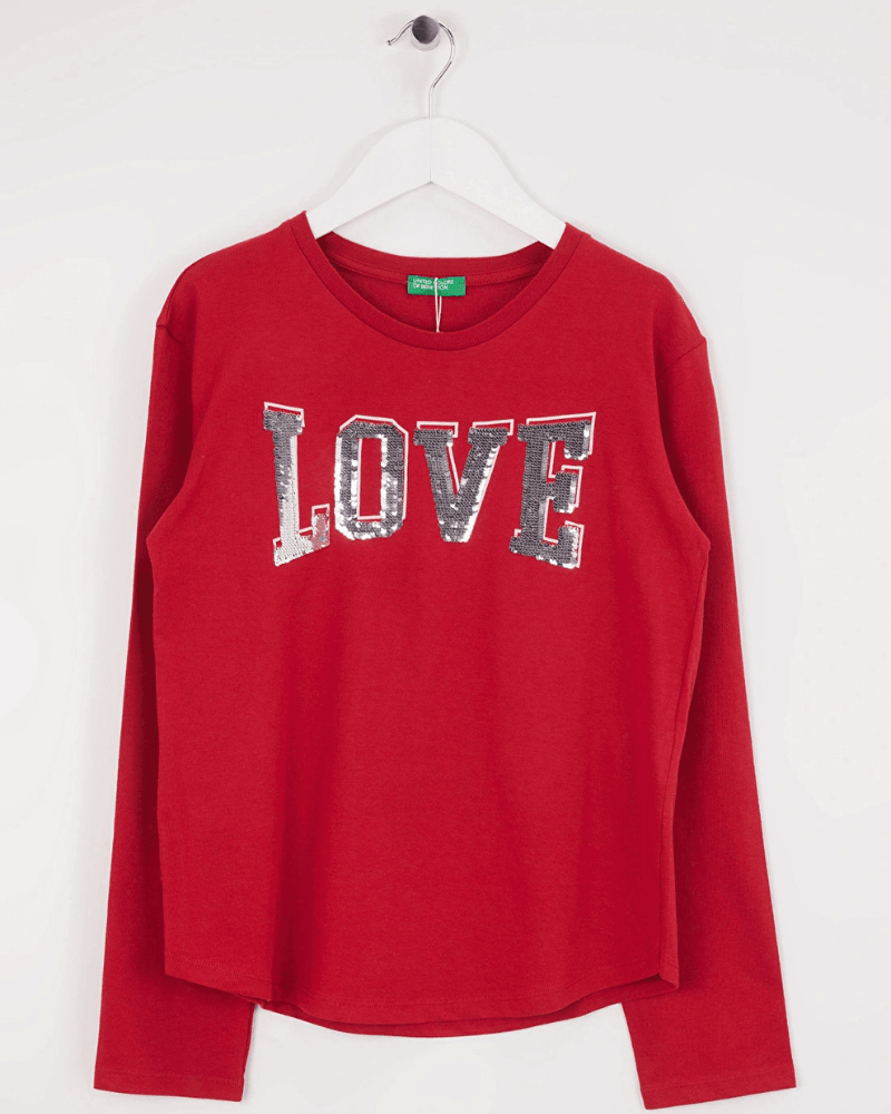 Benetton Majica dugi rukava  21P za djevojčice