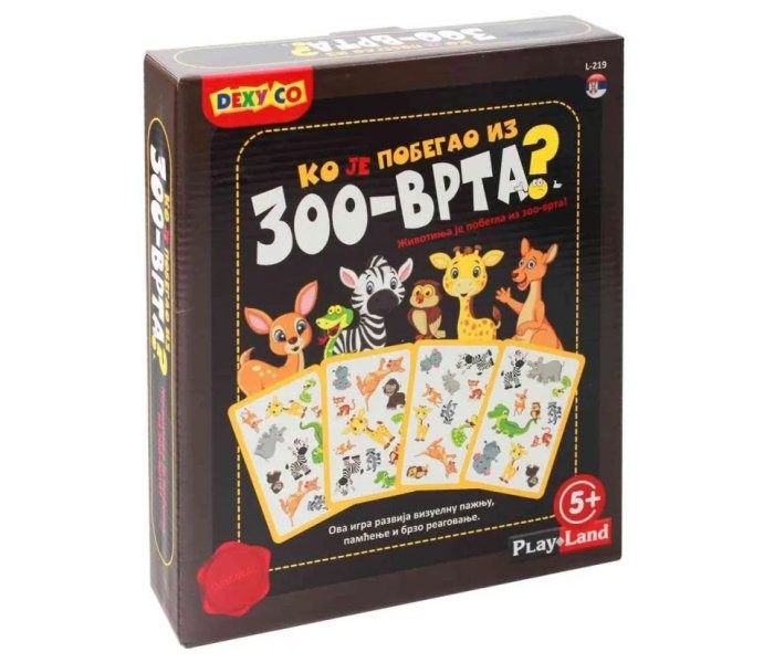 PLAY LAND Edukativna društvena igra Ko je pobjegao iz zoološkog vrta