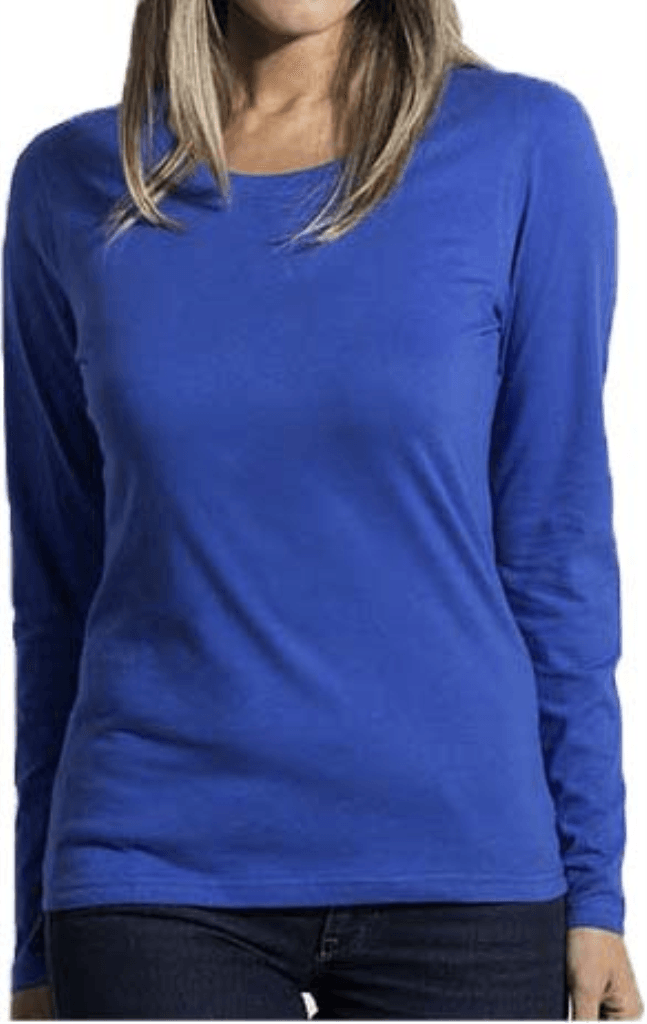 Majica lady fit dugi rukav, Plava