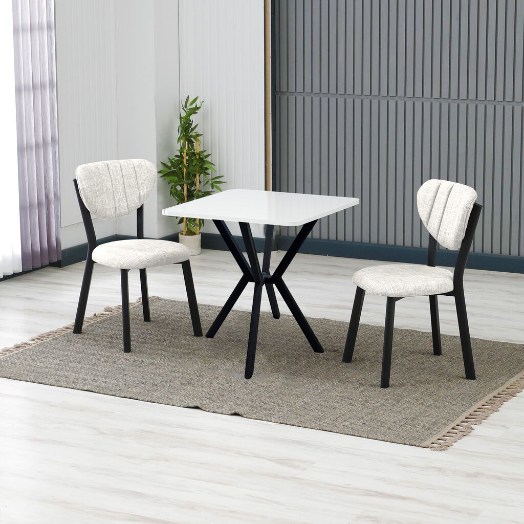 Hanah Home Trpezarijski sto i stolice Elma, krem