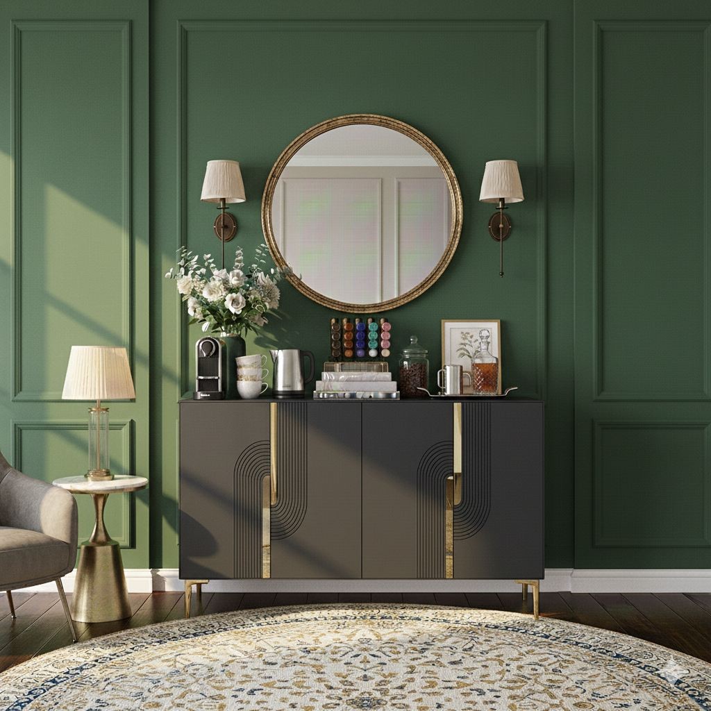 Hanah Home Komoda Meyra 120, Antracit-zlatna