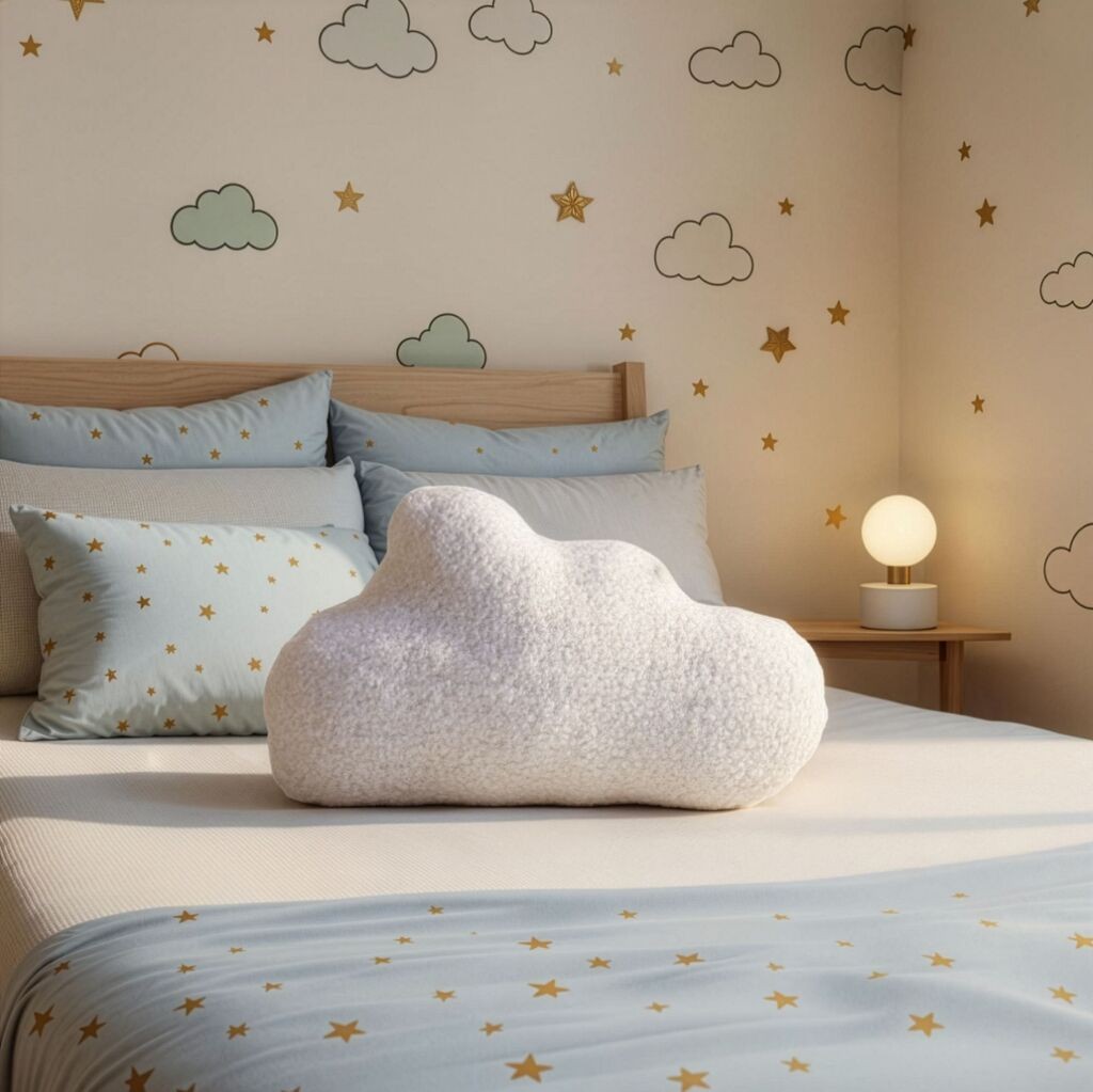 Aberto Design Dekorativni jastuk Oblak, 47x27 cm, Bijeli