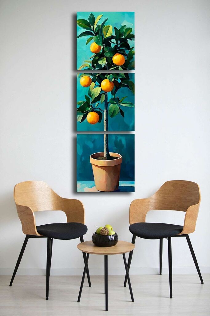 Wallity Slika na platnu 3P4545BSRC-004, 45 x 45 cm, 3 dela