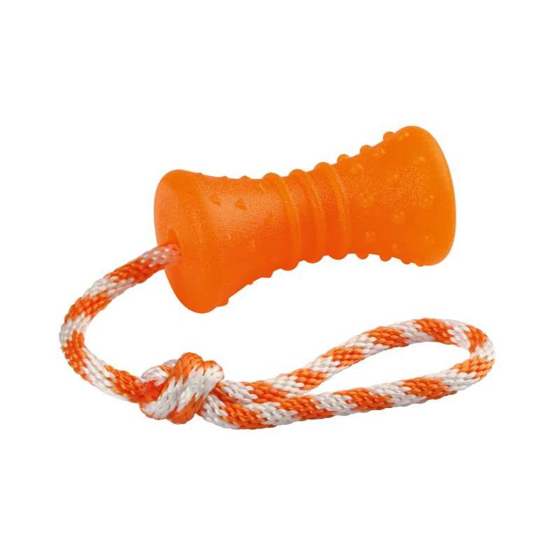 KERBL Igračka za ljubimce kost na konopcu 30 cm narandžasto-bijela