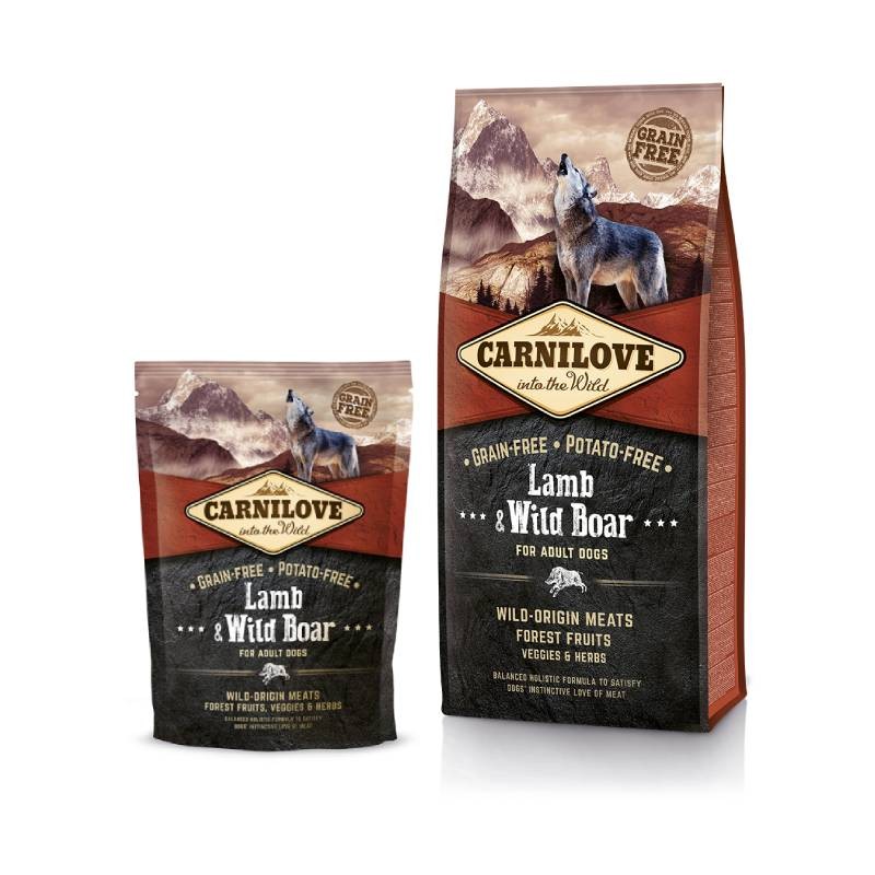 CARNILOVE Suha hrana za odrasle pse svih rasa/jagnje i divlje svinje 12kg
