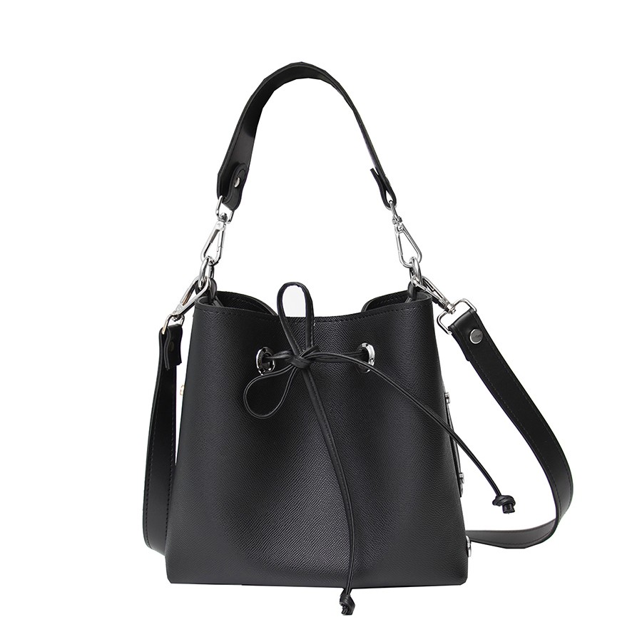 Lovely Bag  IZZY -  crna torba - Srebrni metal