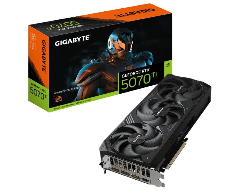 Gigabyte grafička kartica nVidia GeForce RTX 5070 Ti WINDFORCE SFF16GB 256bit GV-N507TWF3-16GD rev. 1.0